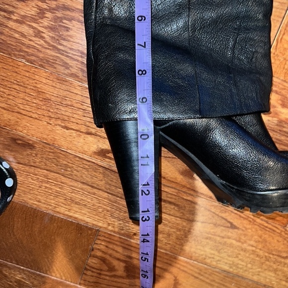 Nine West vintage Black Heeled ankle leather  boots Sz 9.5 - Picture 9 of 15